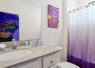 Bedroom 11 Princess Bathroom_Paradiso Grande_Orlando Vacation Rental Home_Near Universal Studios_Epic Universe