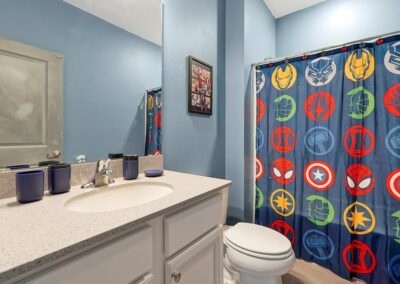 Bedroom 15 Marvel Bathroom_Paradiso Grande_Orlando Vacation Rental Home_Near Universal Studios_Epic Universe