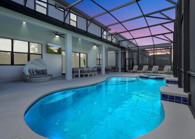 Pool 1 Twilight_Paradiso Grande_Orlando Vacation Rental Home_Near Universal Studios_Epic Universe